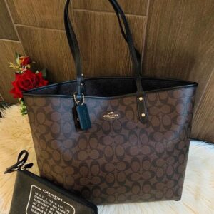 Coach Double face Large brown with black
