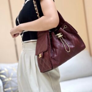 Chanel 25 Hobo bag Burgandy