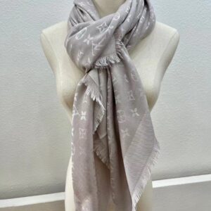 💥LV scarf light gray rectangular