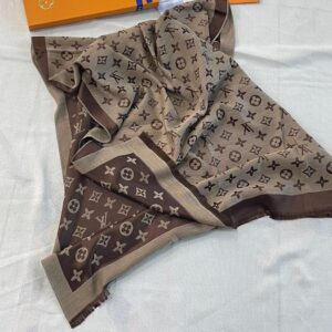 LV scarf brown rectangular