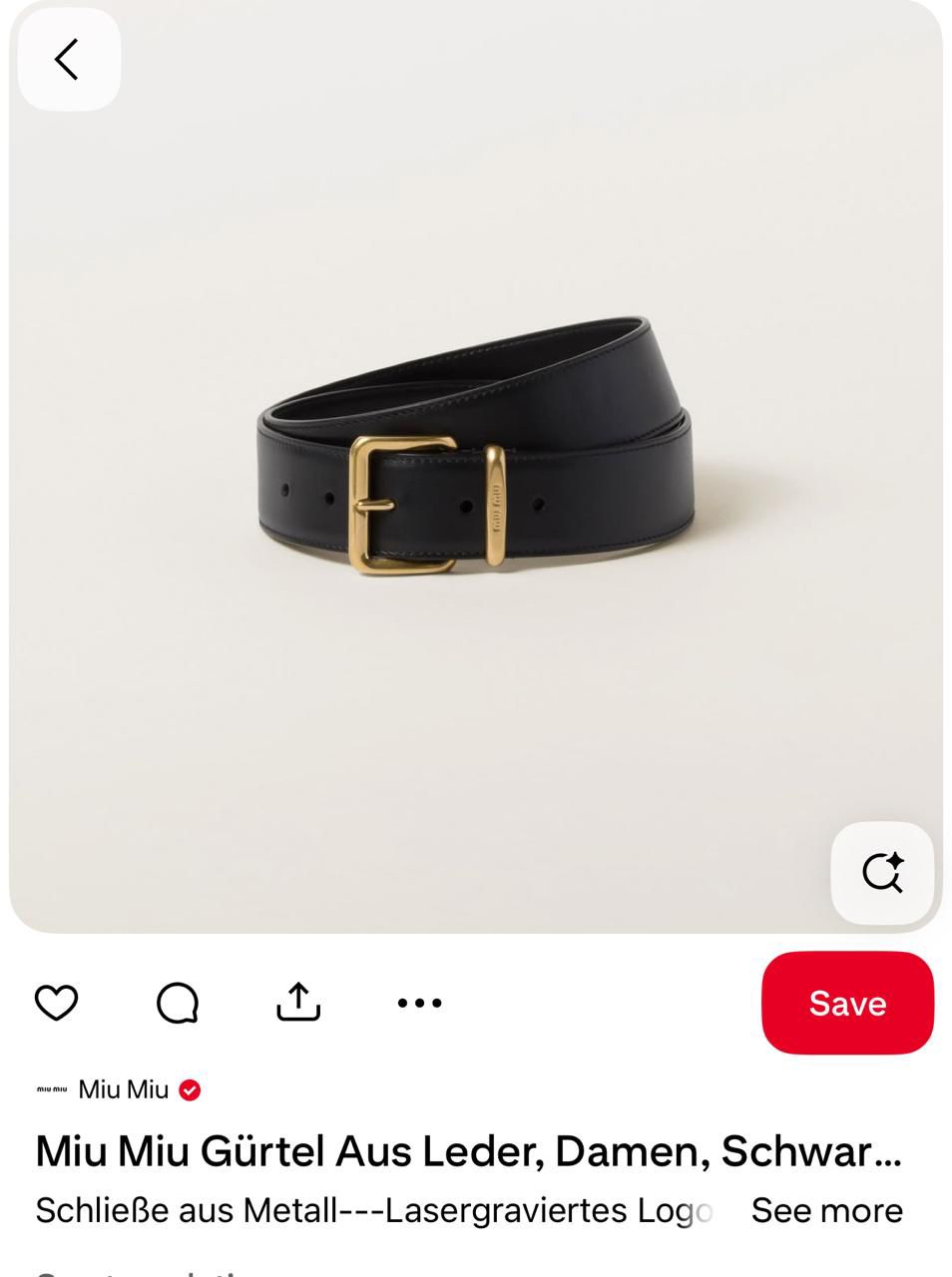 Miu Miu Gürtel Aus Leder Pelt - Image 3