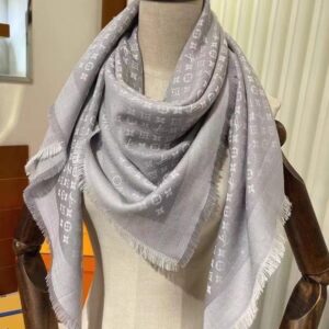 LV Square Gray Scarf