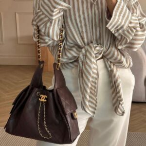 Chanel hobo 25 Brown Medium