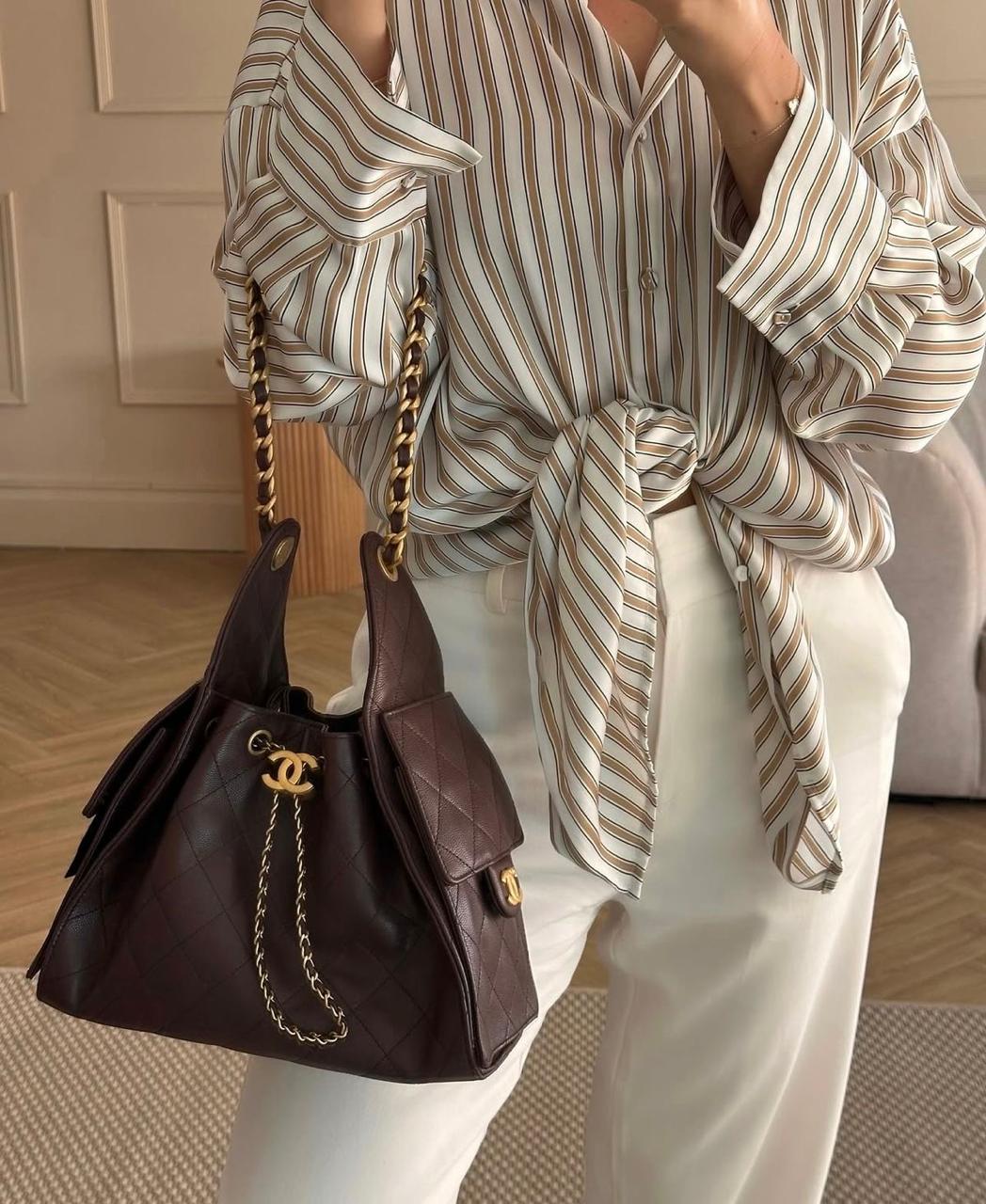 Chanel hobo 25 Brown Medium