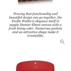 LV large wallet Karohat Red