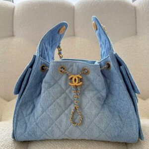 Chanel hobo25 small Ligh denim